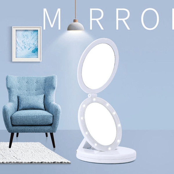 Miroir de maquillage éclairé pliable - ZINAMI.SHOP