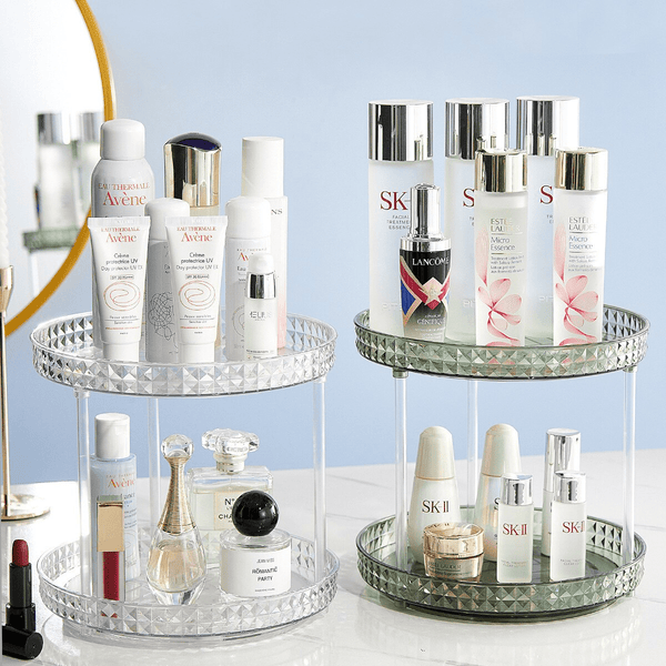 Organisateur de maquillage rotatif 2 couches - ZINAMI.SHOP